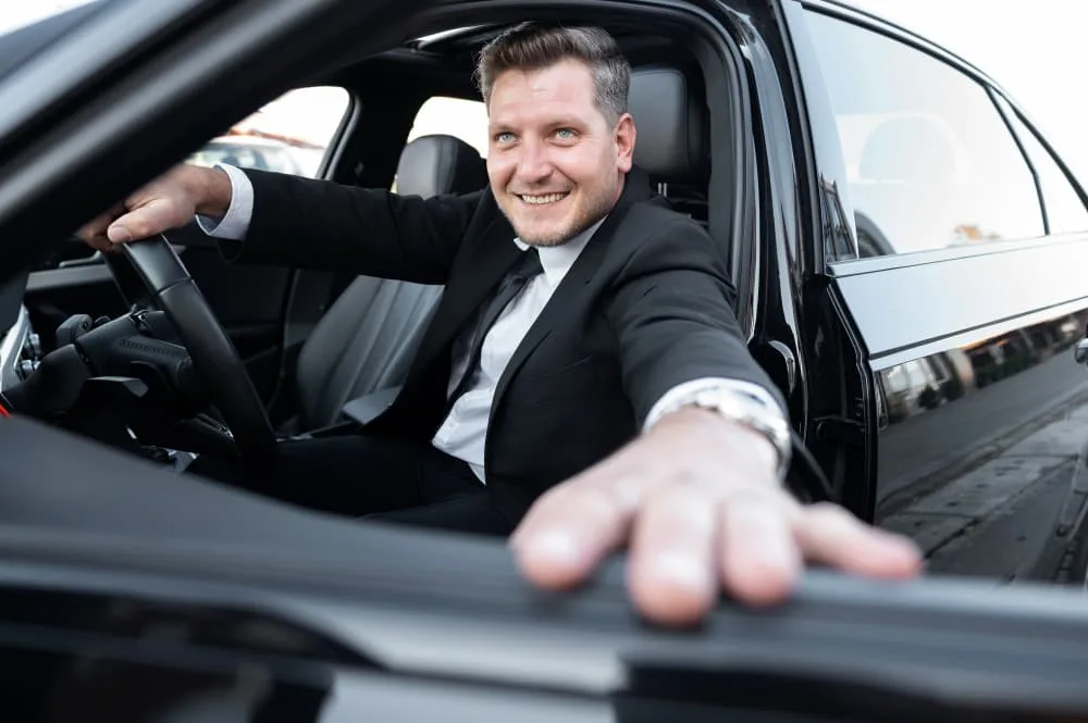 Chauffeur vtc dans voiture