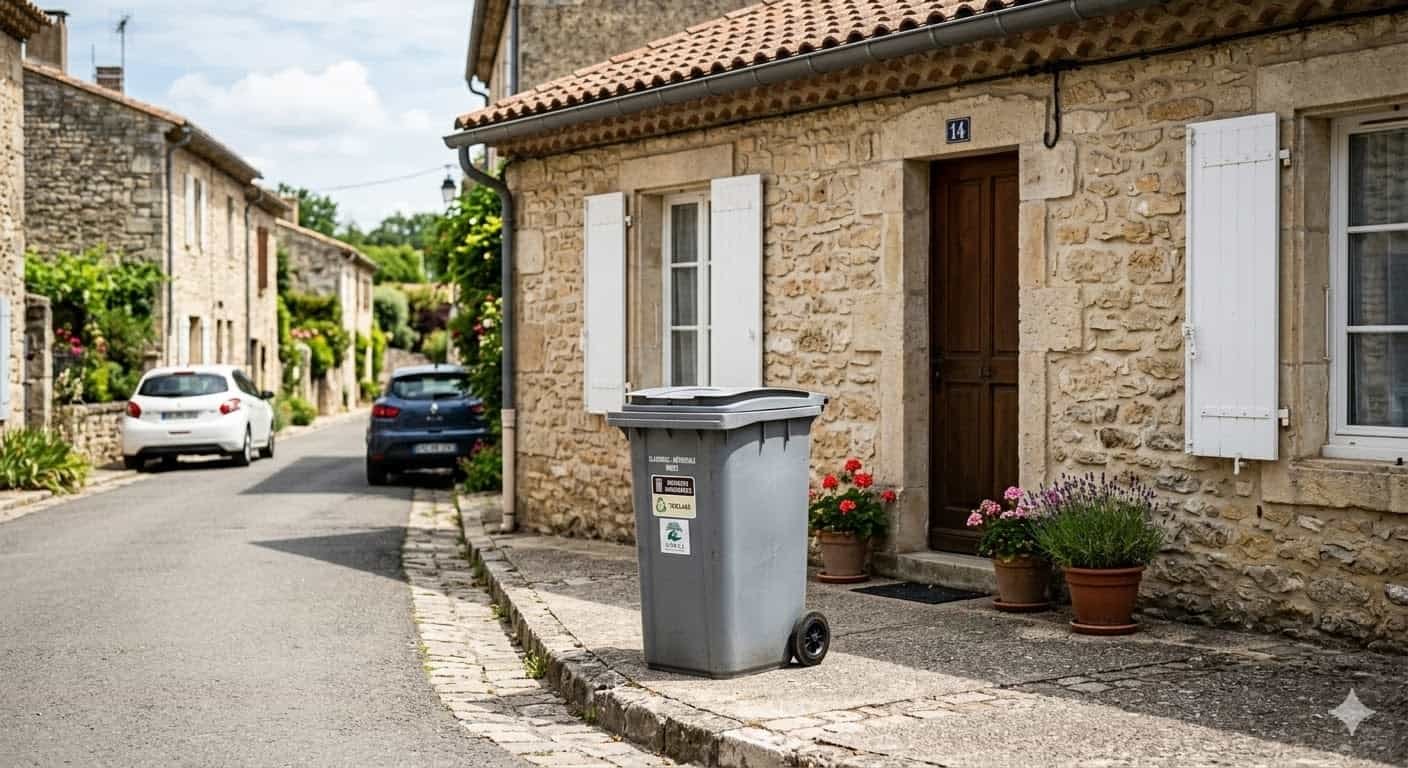 Contenur poubelle à roulettes