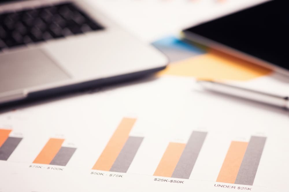 Graphique entreprise et concept de finance