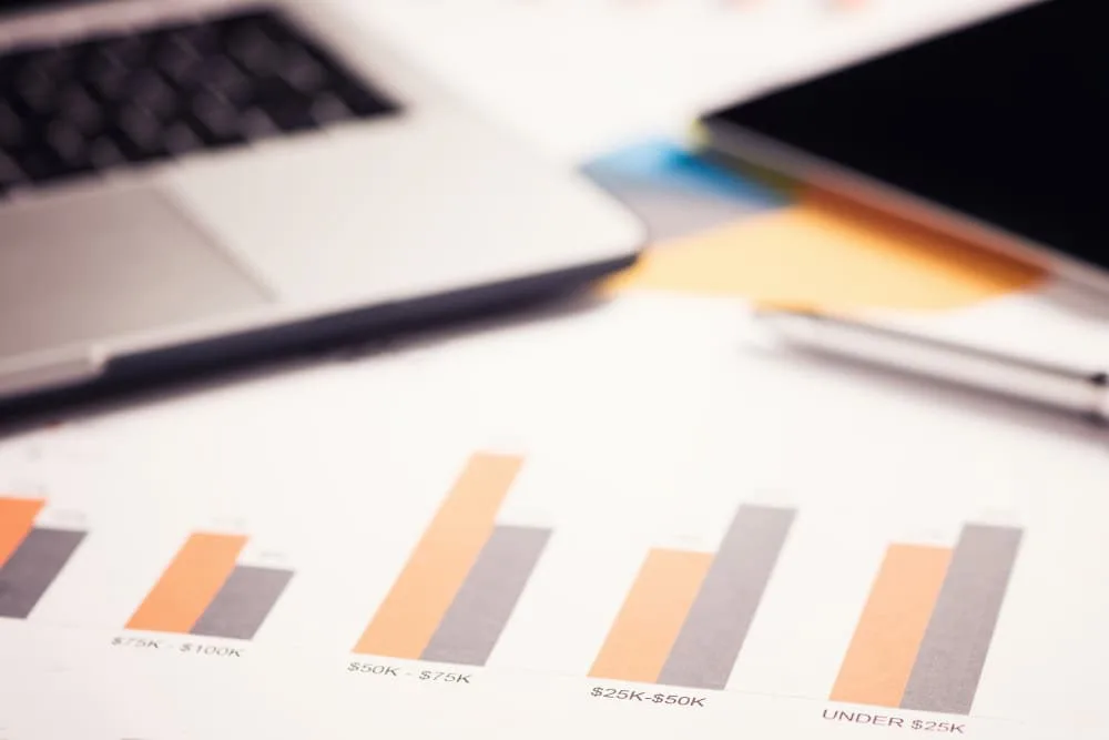 Graphique entreprise et concept de finance