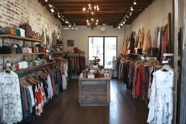 Une boutique de vêtements