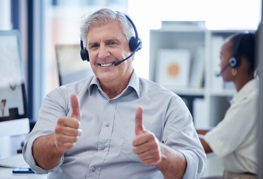 Portrait homme service client