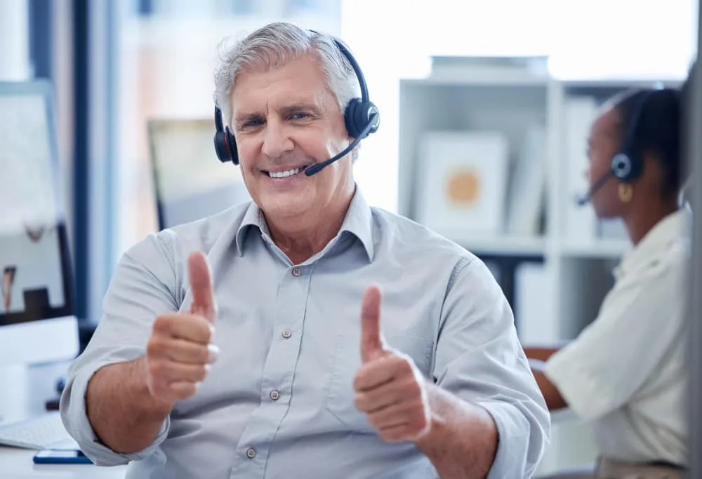 Portrait homme service client